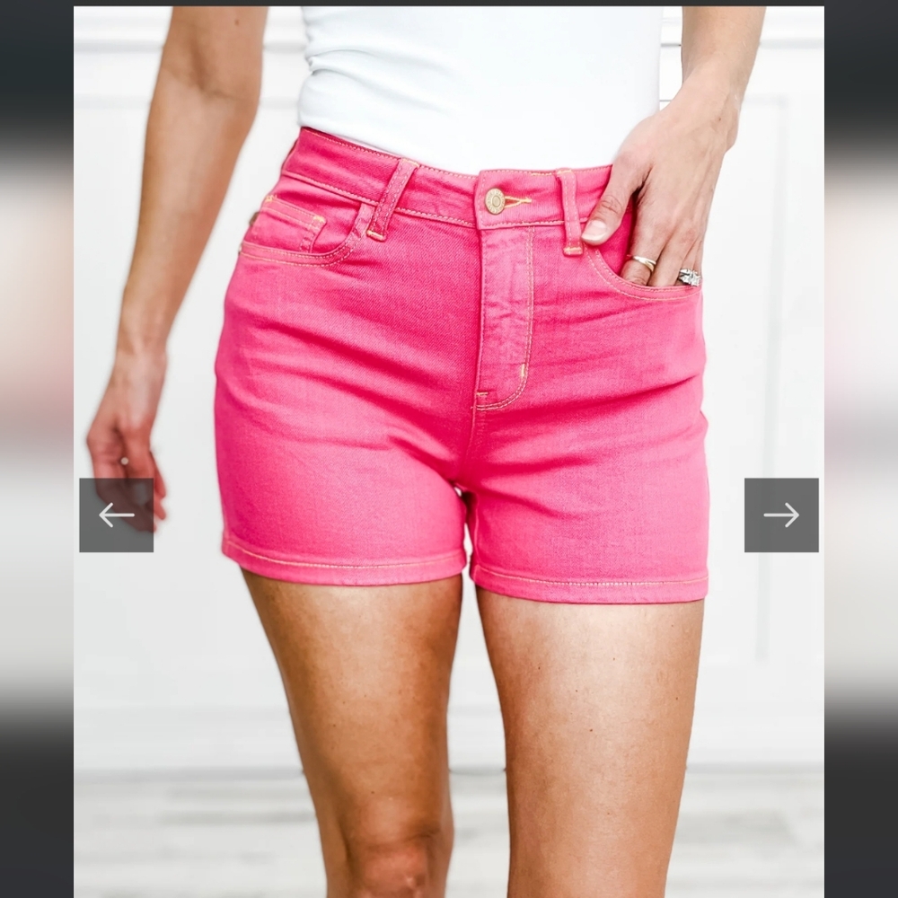 Judy Blue high waist shorts with pocket embroidery